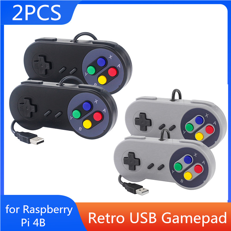 Retro Gaming Raspberry Pi 4 - 2 шт. USB-геймпад Ретро игровой джойстик