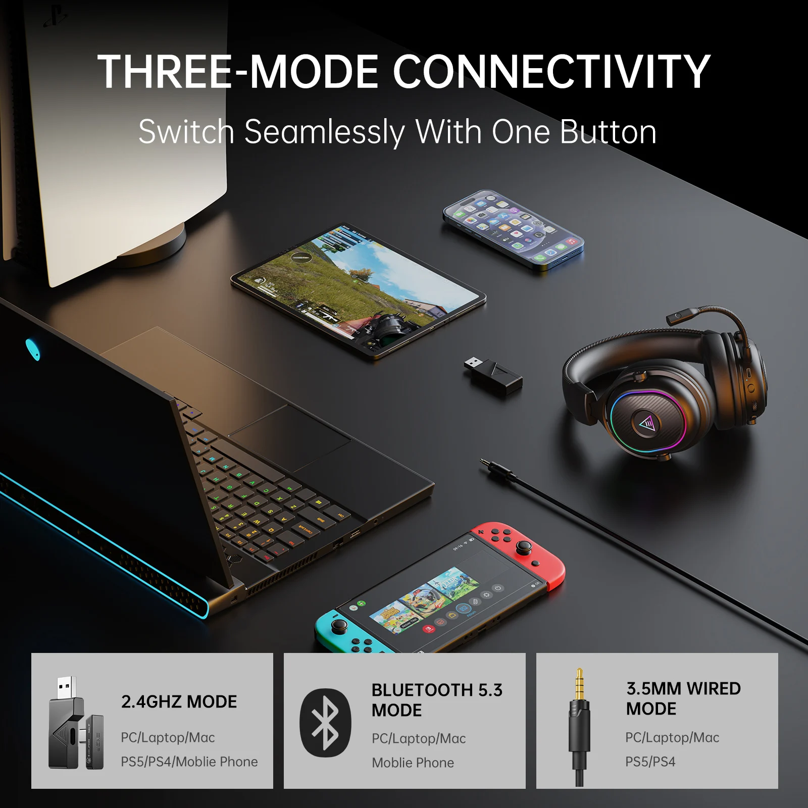 Oneodio EKSA MaKo BT Bluetooth – обзор и цена Retro Gaming Headset