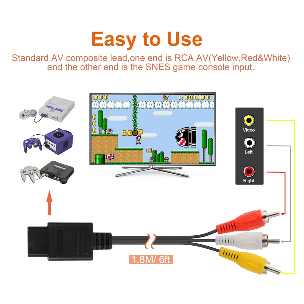Высококачественный AV-кабель N – обзор и цена Retro Gaming Cables